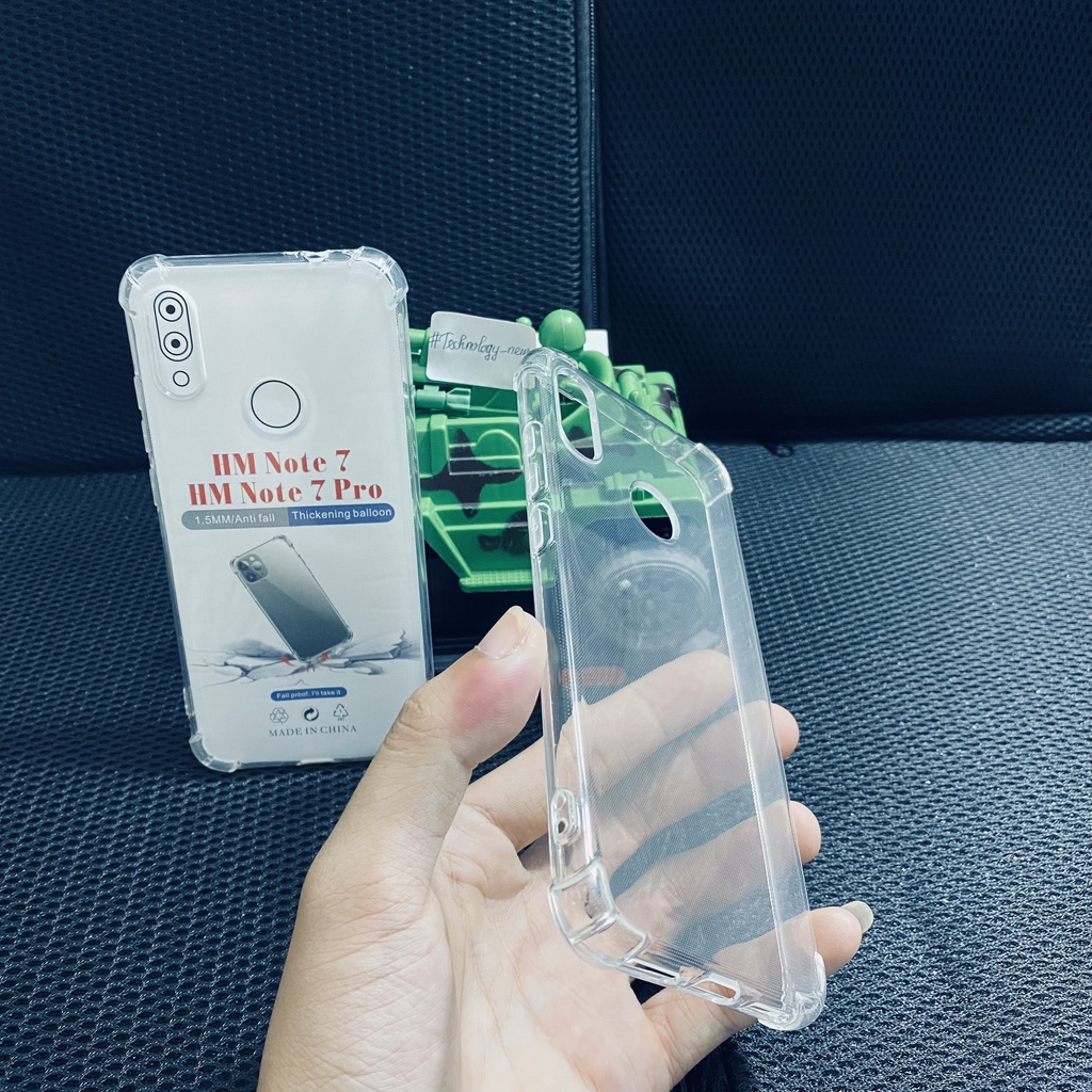 Ốp lưng chống sốc Xiaomi Redmi note 7/ Redmi note 7 pro trong suốt cao cấp bo 4 góc chống va đập