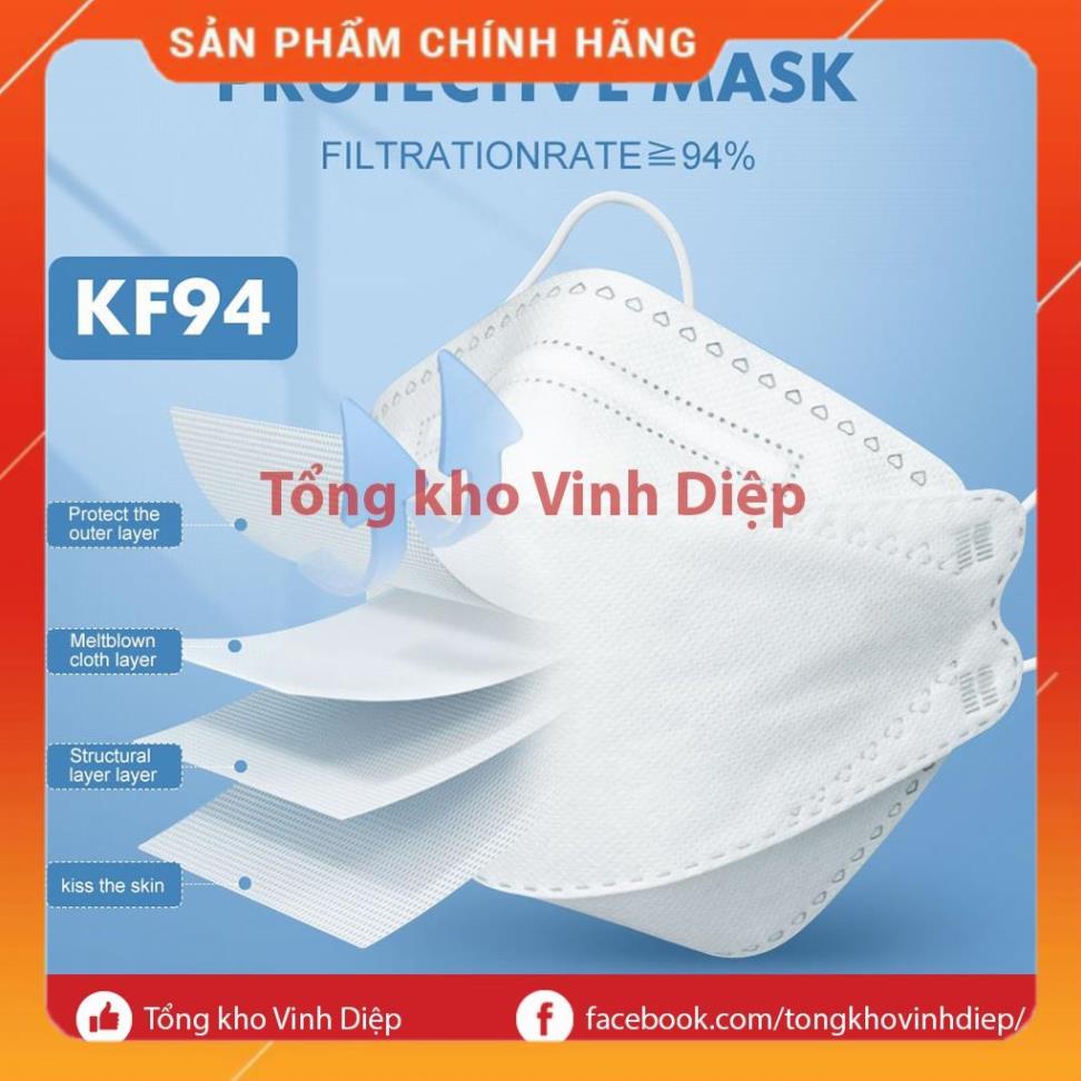 Khẩu trang y tế Hàn Quốc 4D KF94 BH98 4 lớp N95 5 lớp kháng khuẩn, chống bụi mịn