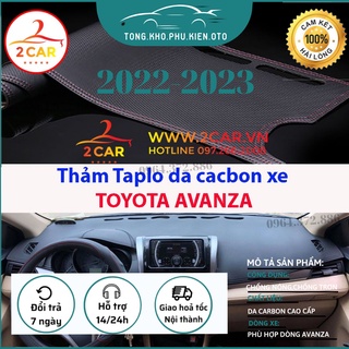 Thảm taplo xe Toyota Avanza 2022,2023,2024 Da vân Carbon Cao Cấp, Chống Nóng Cho Xe