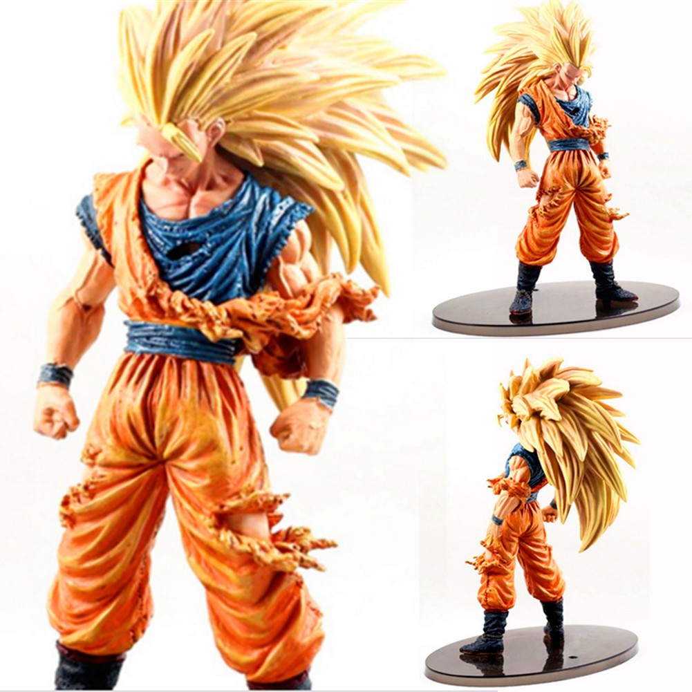 Anime Dragon Ball Z Super Saiyan Son Goku 3 PVC Action Figure Collectible Toy