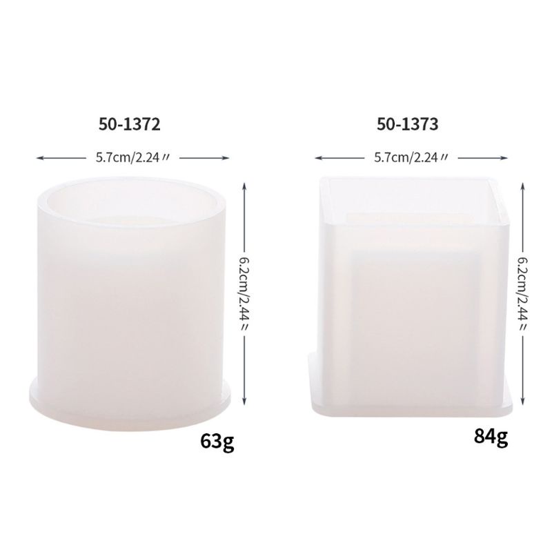 Khuôn Silicon Làm Chậu Hoa / Nến Hình Tròn / Vuông Độc Đáo DIY