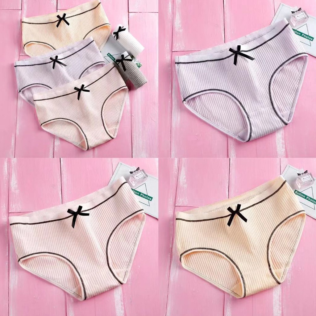 Quần Lót Cotton Không Lộ Đường May Thắt Nơ Màu Trơn Thời Trang Cho Phụ Nữ | BigBuy360 - bigbuy360.vn