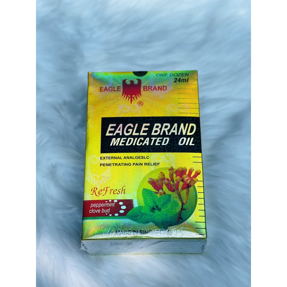 Dầu gió con ó  Eagle Brand Medicated Oil Refresh 24ml Singapore