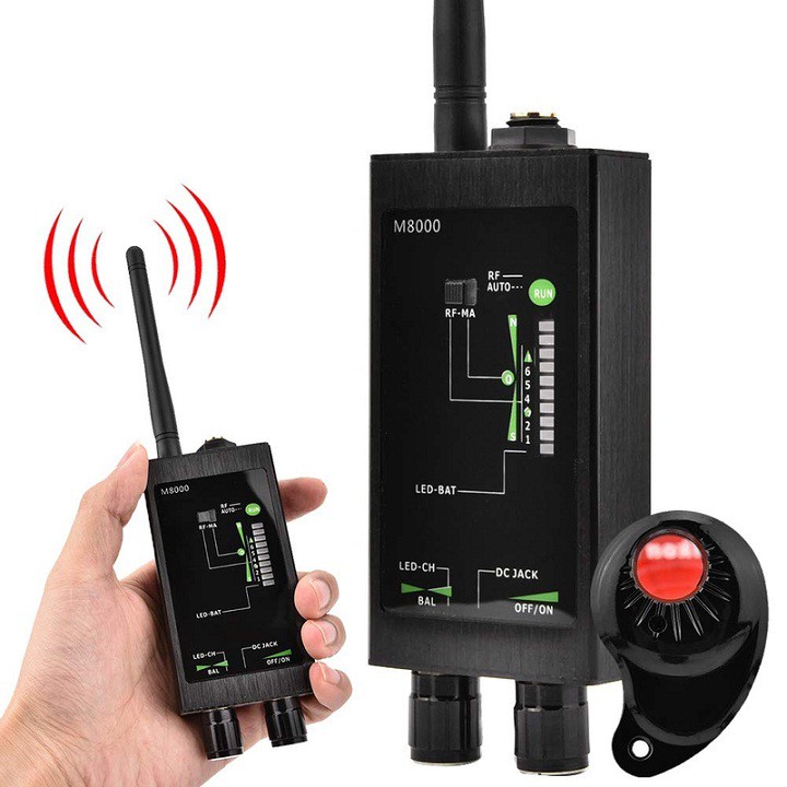 Máy chuyên Dò Phát Hiện Theo Dõi Camera, GPS, Nghe Lén, Định Vị Detector M8000 cao cấp