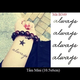 Xăm dán Tattoo chữ B349
