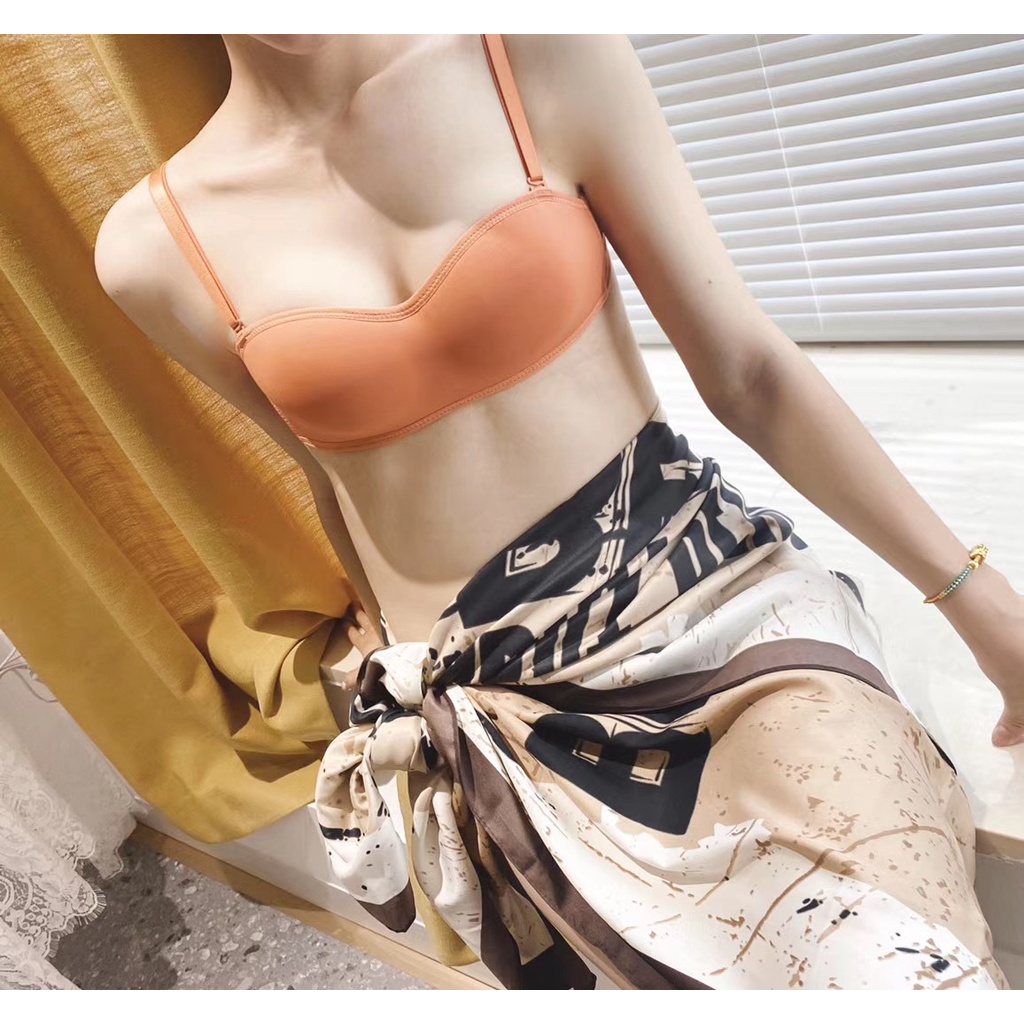 Áo lót không gọng màu trơn chống trượt cho nữ