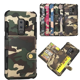 Ốp điện thoại họa tiết quân đội kèm ngăn tiện dụng cho điện thoại Samsung Galaxy S9