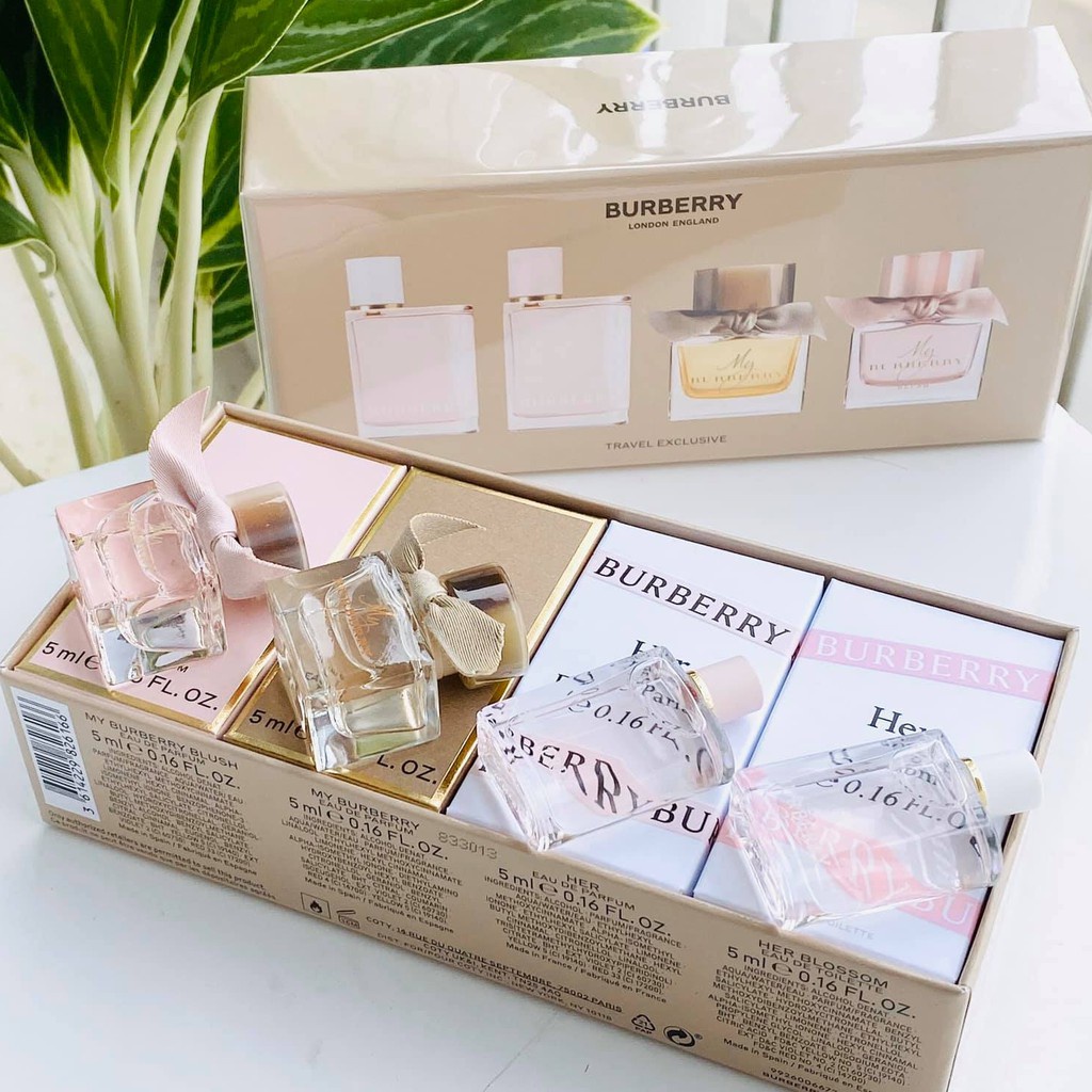 Gift Set nước hoa mini Burberry 4 chai x 5ml