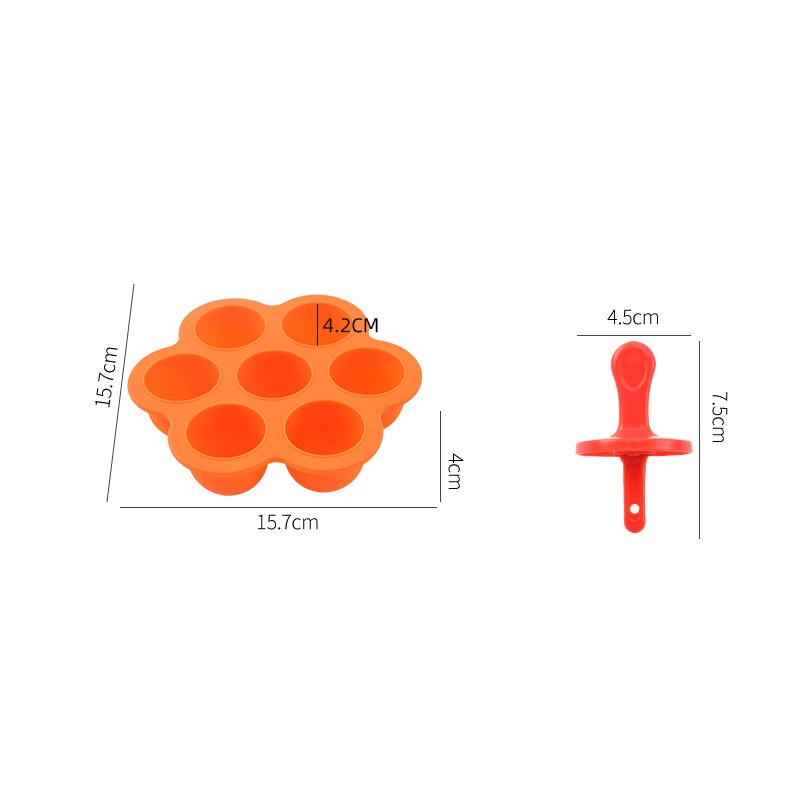 Khuôn Silicone Làm Kem Que 7 Ngăn Có Thể Tái Sử Dụng