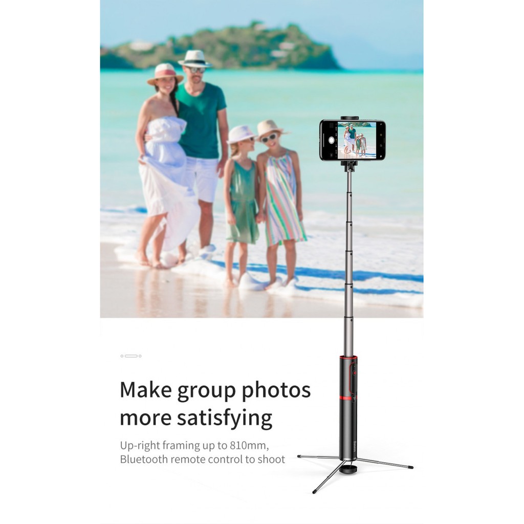 Gậy Chụp Ảnh Selfie Baseus SUDYZP-D19  Bluetooth Đa Năng Cao Cấp Chống Rung - Hàng Chính Hãng