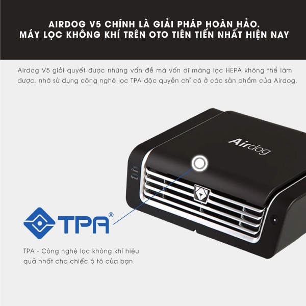 Máy Lọc Không Khí Ô Tô Airdog V5 - Phân phối chính hãng