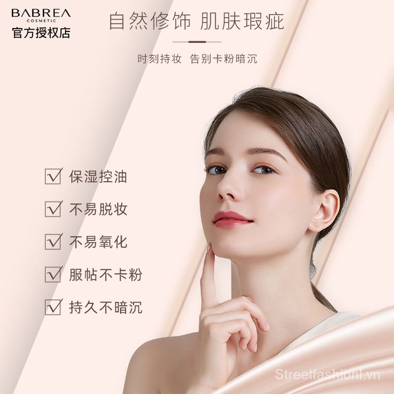 Kem nền BABREA dạng lỏng lâu trôi kiềm dầu dưỡng ẩm che khuyết điểm màu sắc chính hãng 4o1d | BigBuy360 - bigbuy360.vn