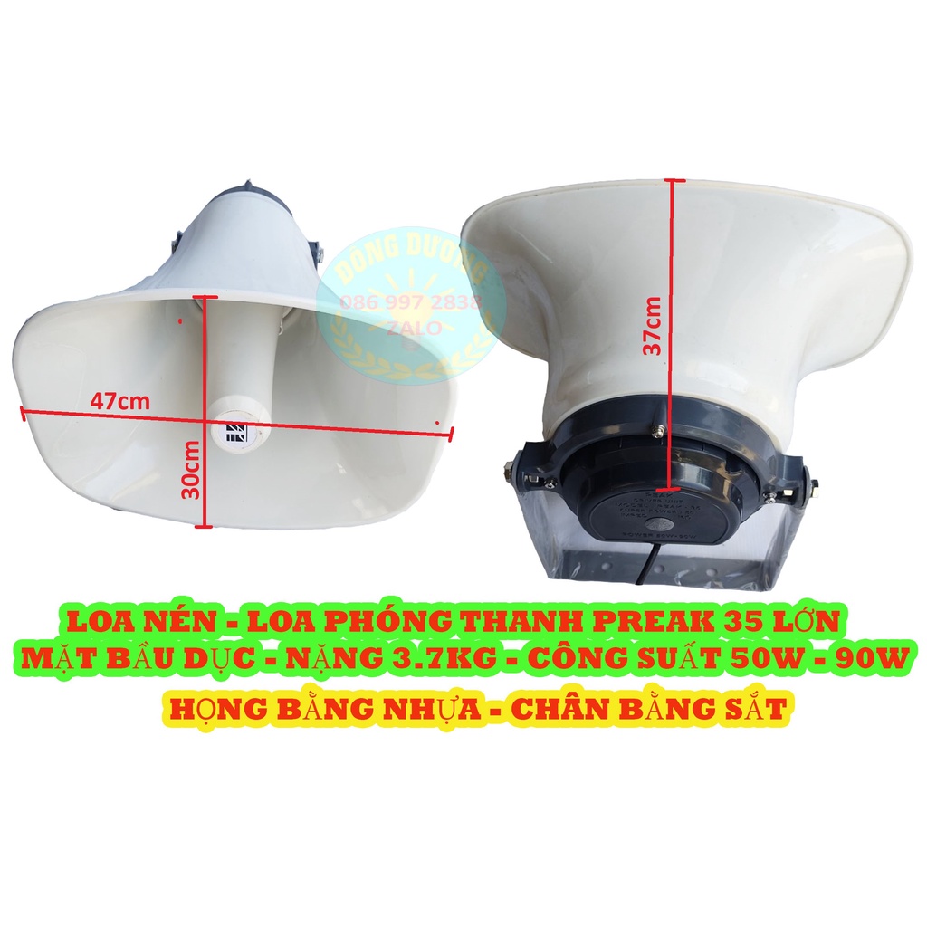 LOA PHÓNG THANH CÔNG SUẤT LỚN 75W - PEAK35 PHỄU LỚN 47X30CM - GIÁ 1 CHIẾC