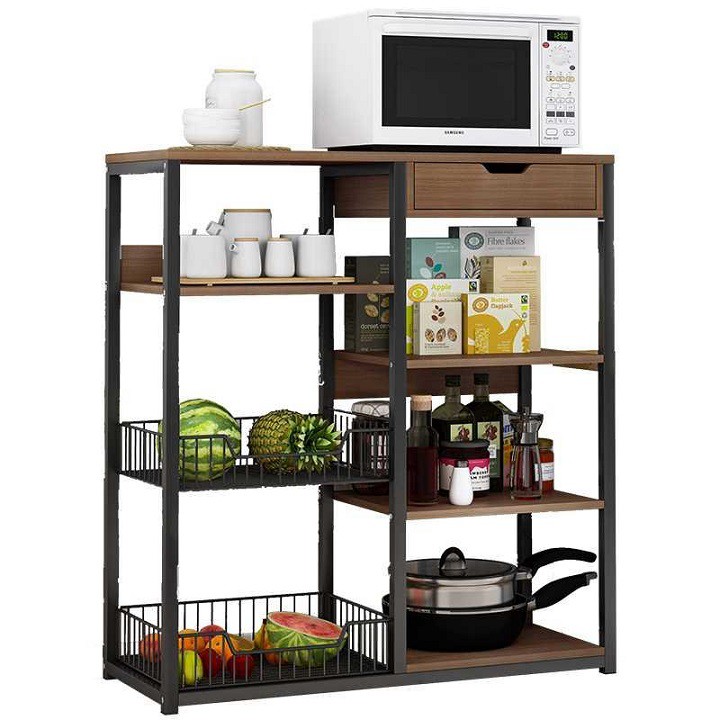 SP0663 Kệ bếp vuông 6 ô 80x30x80 có ngăn kéo
