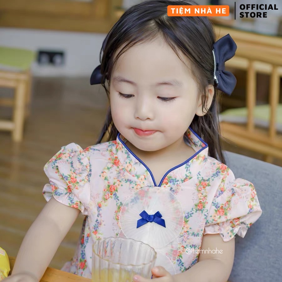 Nơ Kẹp Tóc Cho Bé Gái Tiệm Nhà He Phong Cách Tiểu Thư Cute Hàn Quốc