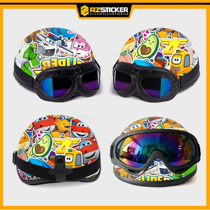 Set Miếng Dán Sticker Superwing | Dán Nón Bảo Hiêm, Điện Thoại, Laptop, Bình Nước..Chống Nước, Chống Bay Màu