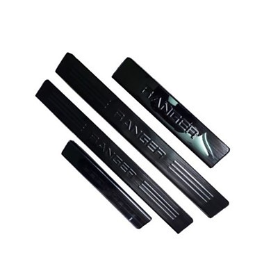 (TẶNG THÊM 2 cuộn băng keo 3M) Ốp bậc titan cao cấp Ranger -Bộ 8 miếng trong ngoài