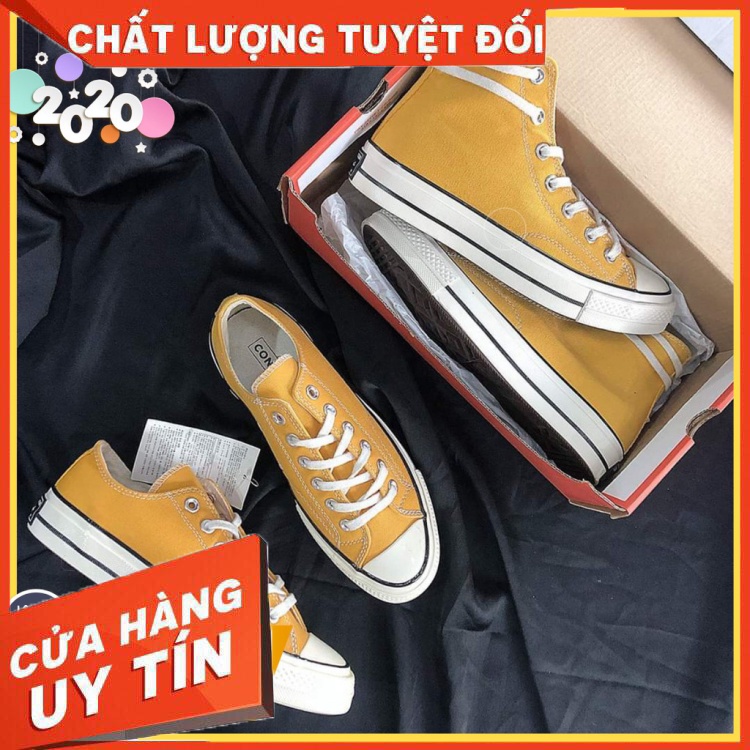 Giày CV Classic All Star Vàng Cổ Cao Nam Nữ, giày thể thao nam nữ đầy đủ mác/tem
