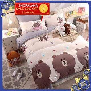 Bộ Chăn Ga Gối Vải Cotton PoLy Việt Nam 1M2*2M