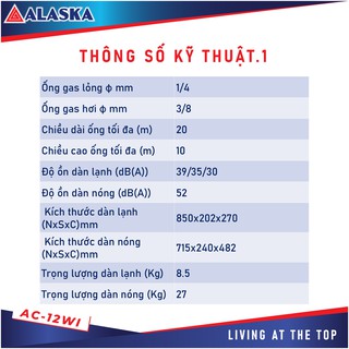 Máy Lạnh/điều hòa Alaska AC-12WI 1.5 HP