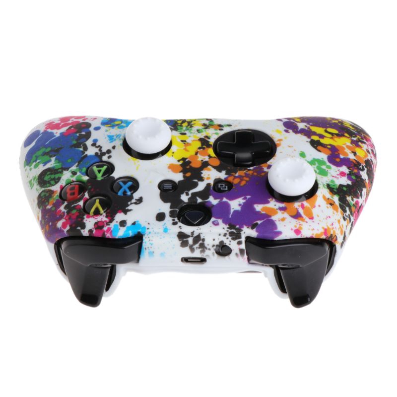 Vỏ Bọc Tay Cầm Chơi Game + 2 Nắp Đậy Bằng Silicone Cho Tay Cầm Chơi Game Xbox One X S