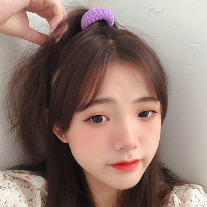 Dây Buộc Tóc Cao Su Co Giãn Màu Kẹo Dễ Thương Cho Nữ