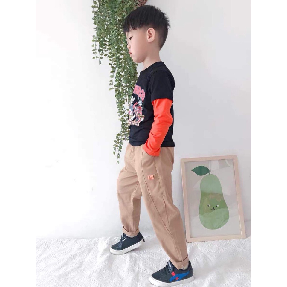 Quần dài Kaki Cao Cấp Cho Bé Trai bé gái Sành Điệu kiểu dáng Hàn Quốc từ 8 - 28kg - Bongkids