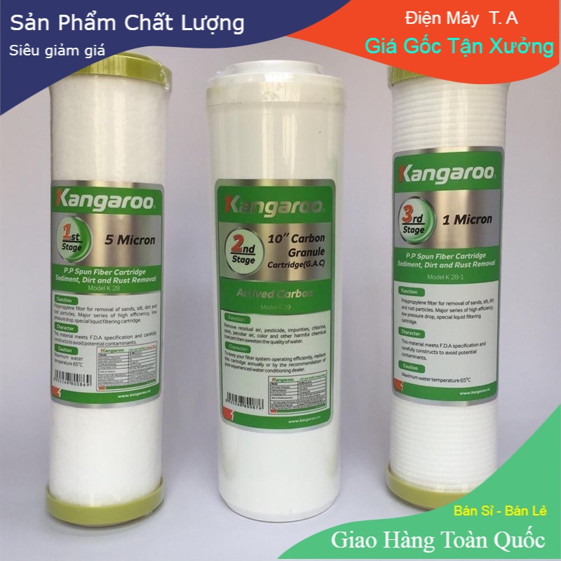 Bộ Lõi Lọc Nước Kangaroo 1 2 3