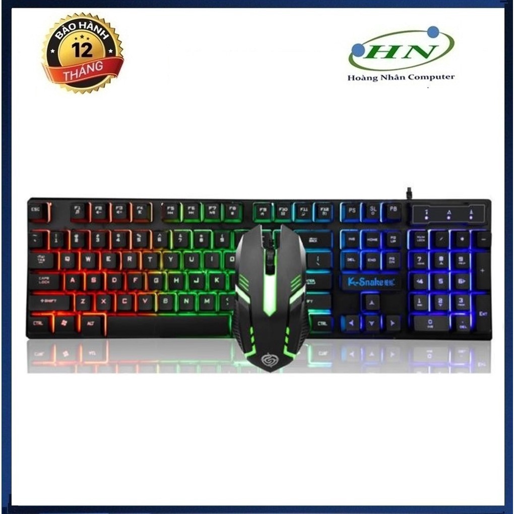 Bộ bàn phím và chuột K-SNAKE KM320 chuyên Game Led 7 màu