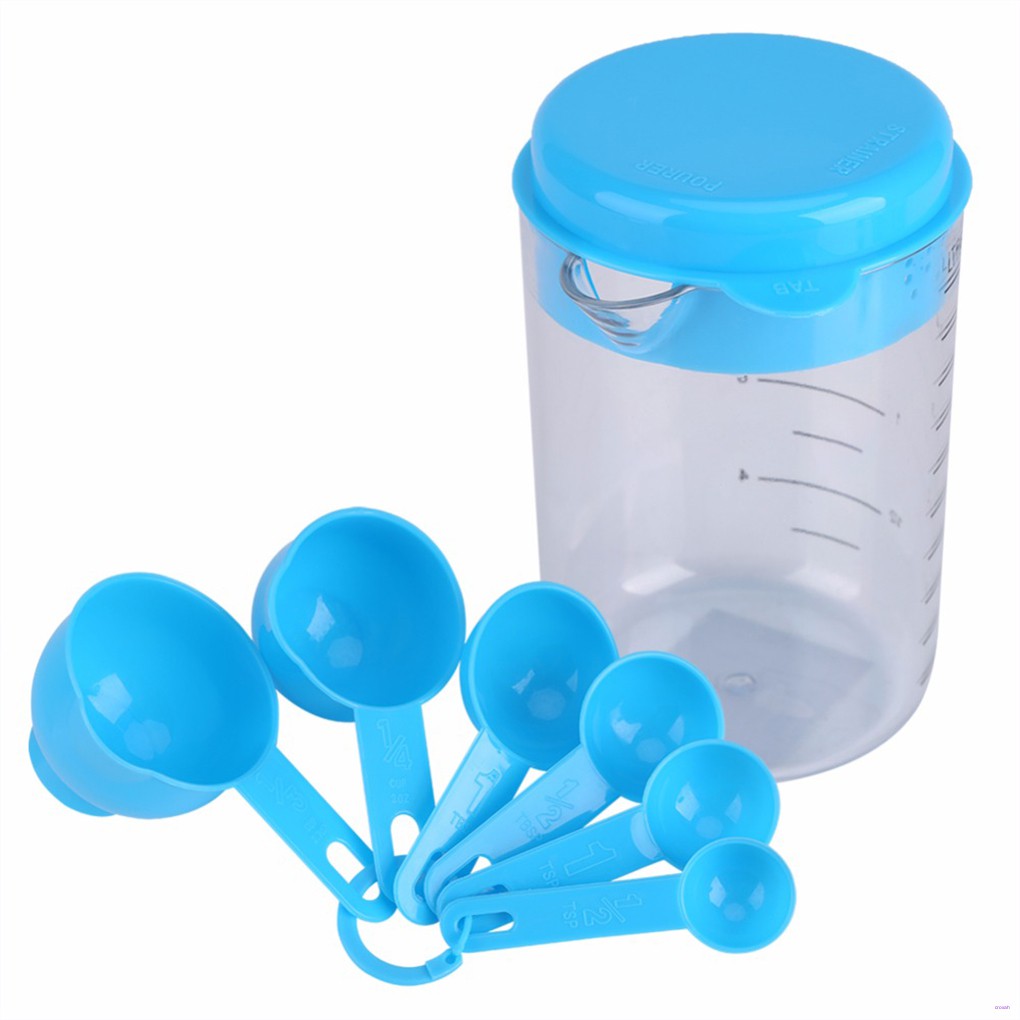 Set 7 muỗng đo lường bằng nhựa tiện lợi