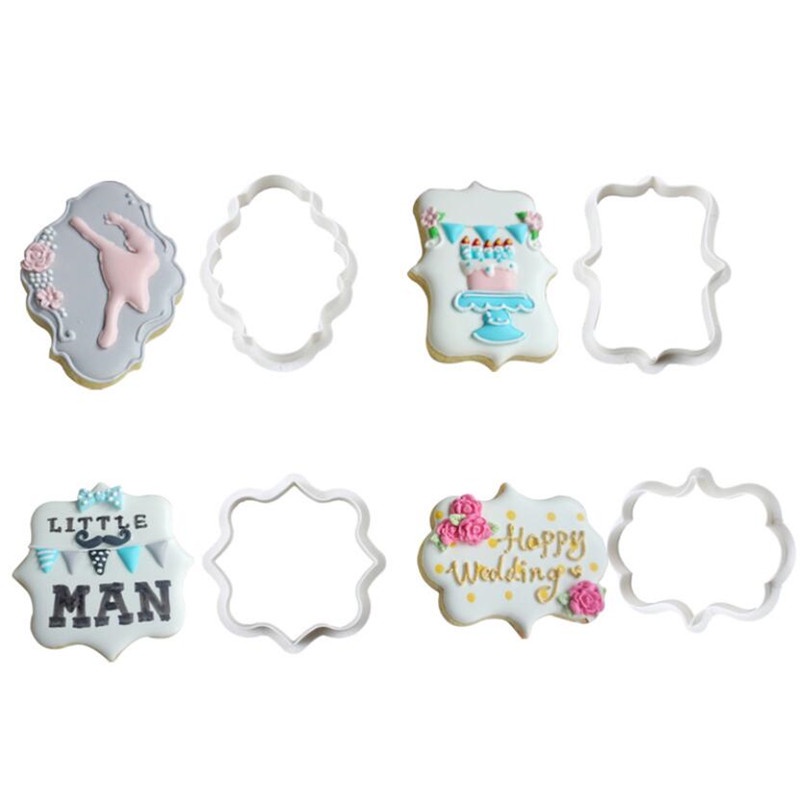 Set 4 Khuôn Cắt Làm Bánh Quy Đa Năng Tiện Dụng Hình Dáng Đáng Yêu