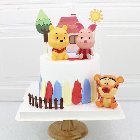 búp bê trang trí bánh sinh nhật [FREESHIP] bộ 3 hổ gấu lợn nhựa