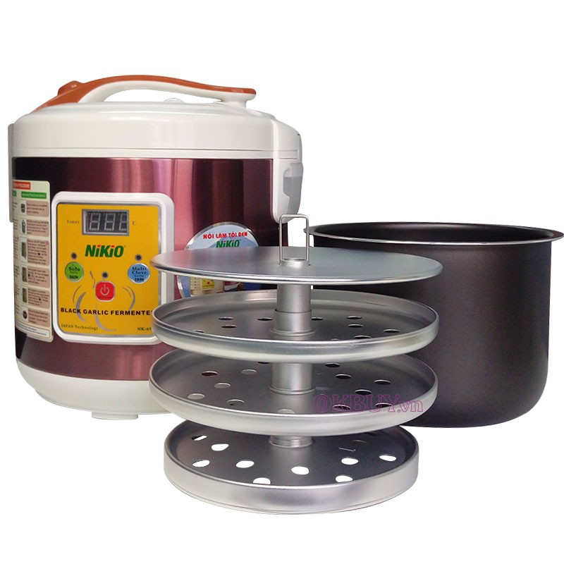 Máy làm tỏi đen Nhật Bản Nikio NK-696/ 6 lít - Dòng cao cấp - Chính Hãng Japan - Màu Vàng Gold