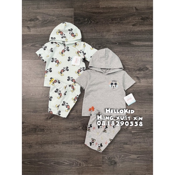 B189 - Bộ hoodie da cá Mickey bé trai &amp; bé gái