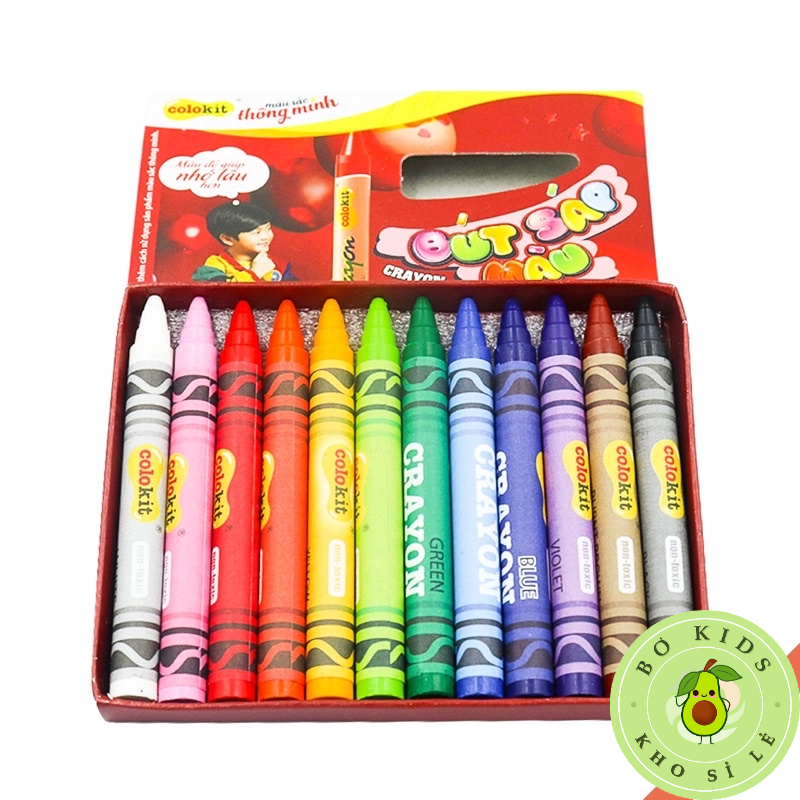 Bút Sáp màu Thiên Long (CR-C016)- 12 màu cho bé thỏa sức tô vẽ sáng tạo bokisd.store hbp blogtamsu