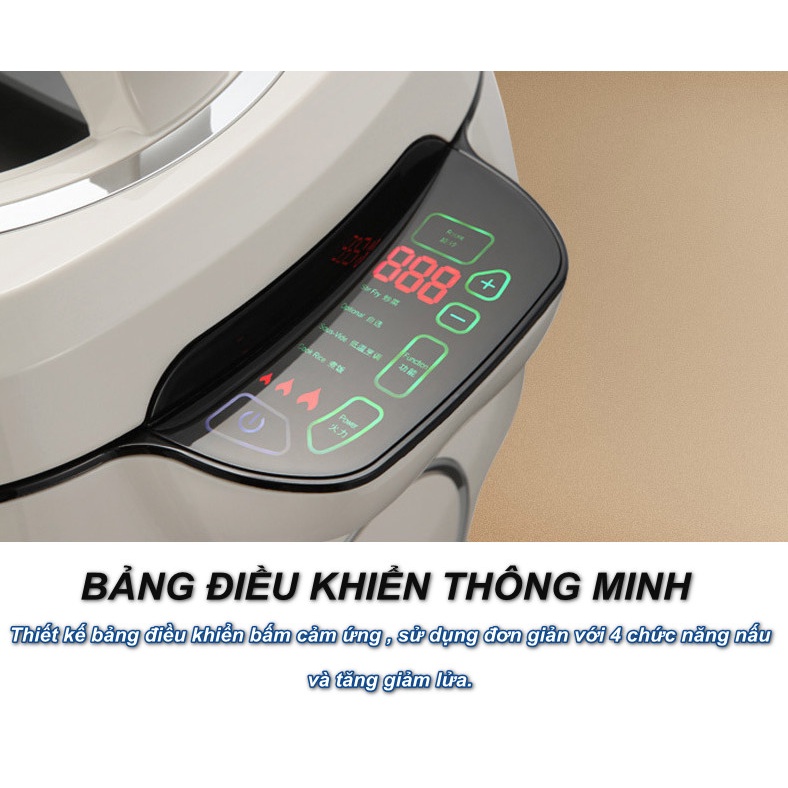 Robot Nấu Ăn Thông Minh CORING KITCHEN Với 4 Chức Năng Nấu, Dung tích 6L, Công suất 2000W - Home and Garden