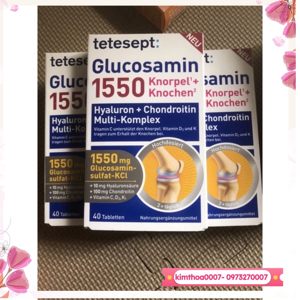 Viên uống bổ xương khớp glucosamin 1550  tetesept