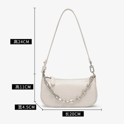 Zara Túi đeo dưới cánh tay Phối Dây Xích Sành Điệu Hợp Thời Trang