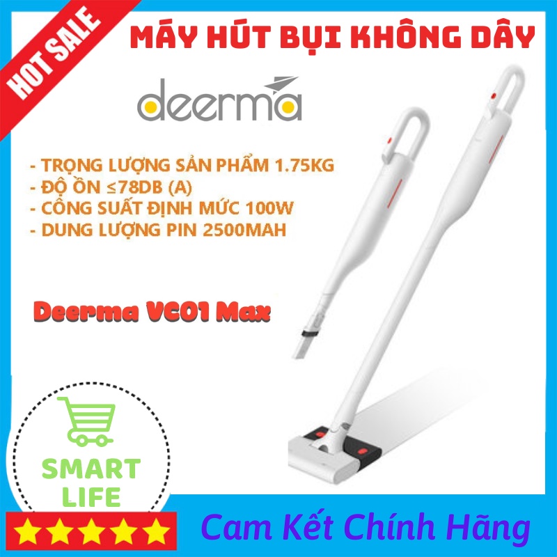Máy Hút Bụi Không Dây Deerma VC01 Max Máy Hút Bụi Lau Nhà Cùng Lúc - Chính Hãng Cao Cấp - Bảo Hành 12 Tháng