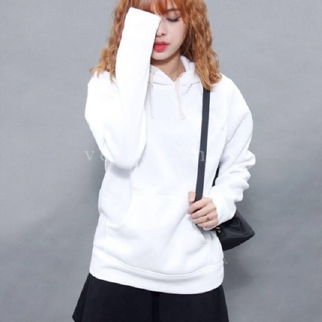 Áo Hoodie nỉ da cá màu trắng thời trang