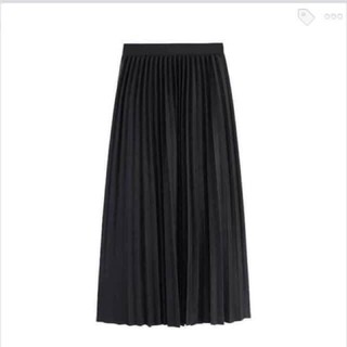 chân váy dập ly xếp ly dài nữ