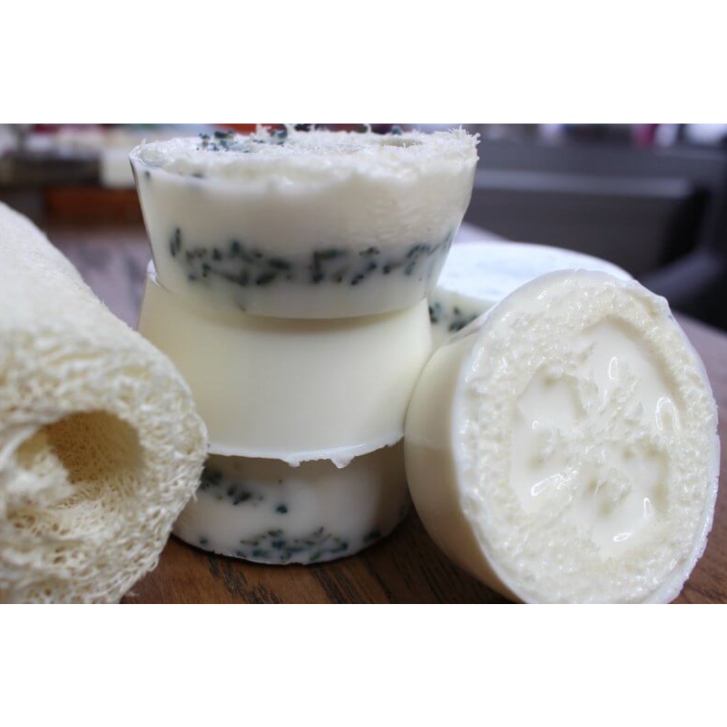 Combo 100 miếng xơ mướp khô khúc 1cm làm xà phòng handmade, xà phòng sinh dược, thân thiện môi trường