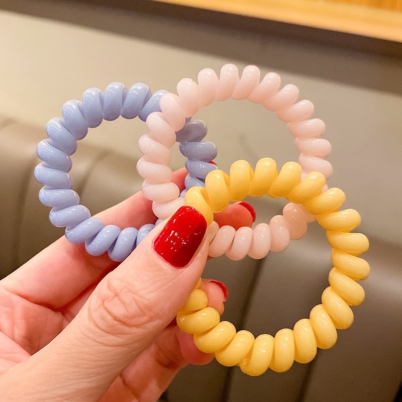 Set 2 Chun Buộc Tóc Lò Xo Màu Kẹo Ngọt Ngào