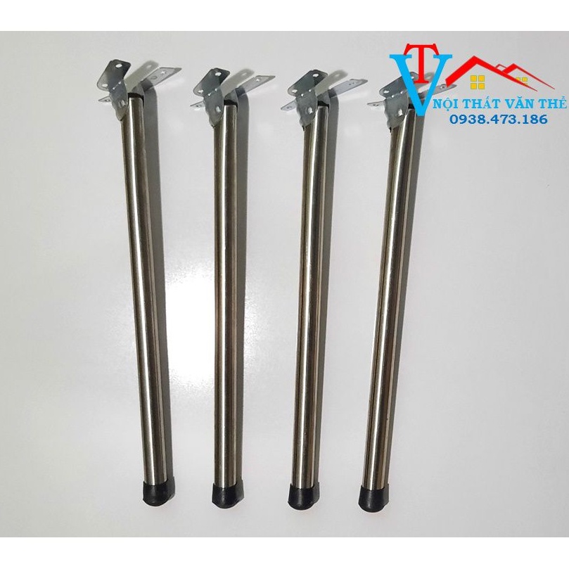 Bộ 4 chân bàn ống inox cao 40cm, chân bàn xếp gọn, tiện dụng, độ bền cao, không gỉ.
