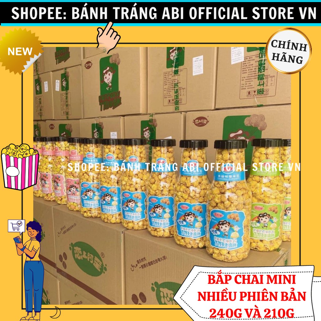 [BẮP CHAI SIZE MINI NHIỀU LOẠI] BÌNH BỎNG NGÔ BẮP RANG SIZE 240GR HOT TREND