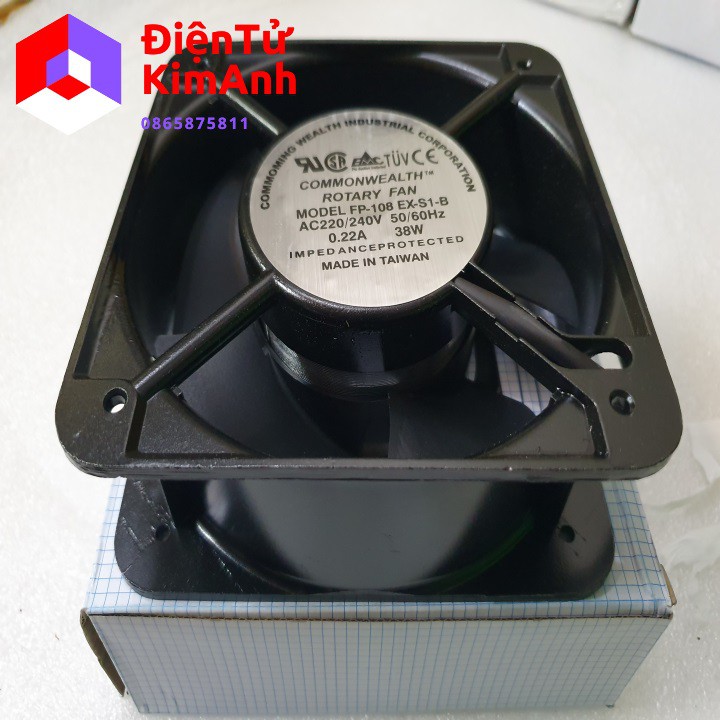 Quạt thông gió 15x15x5cm 220V-38w