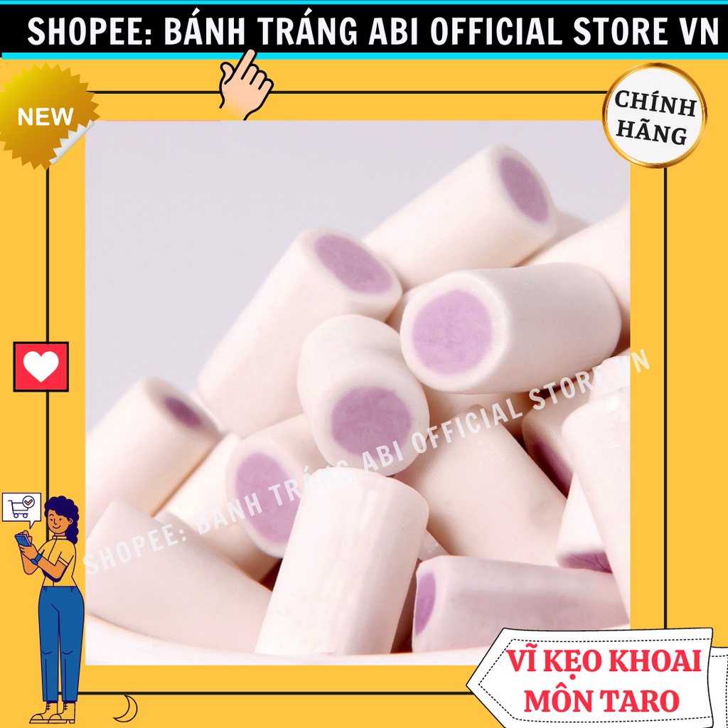 VĨ 20 VIÊN KẸO NGẬM SỮA HƯƠNG TRÁI CÂY TỔNG HỢP TARO-BÁNH KẸO TUỔI THƠ