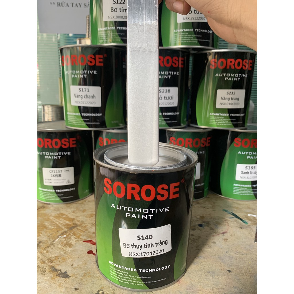 Sơn màu camay trắng thủy tinh SOROSE S140 1K