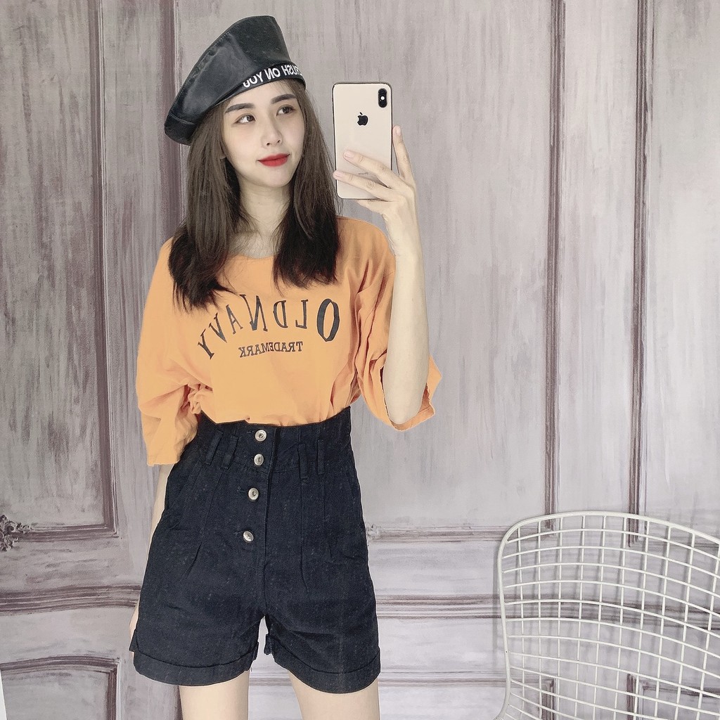 {HÌNH ẢNH THẬT] Quần Short Ngố Kaki Trơn Nhiều Nút Lưng Siêu Cao Tôn Dáng Hàn Quốc | BigBuy360 - bigbuy360.vn