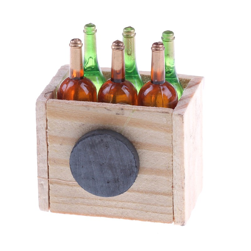 Set 6 Bình Nước Ép Trái Cây Bằng Gỗ Trang Trí Nhà Búp Bê